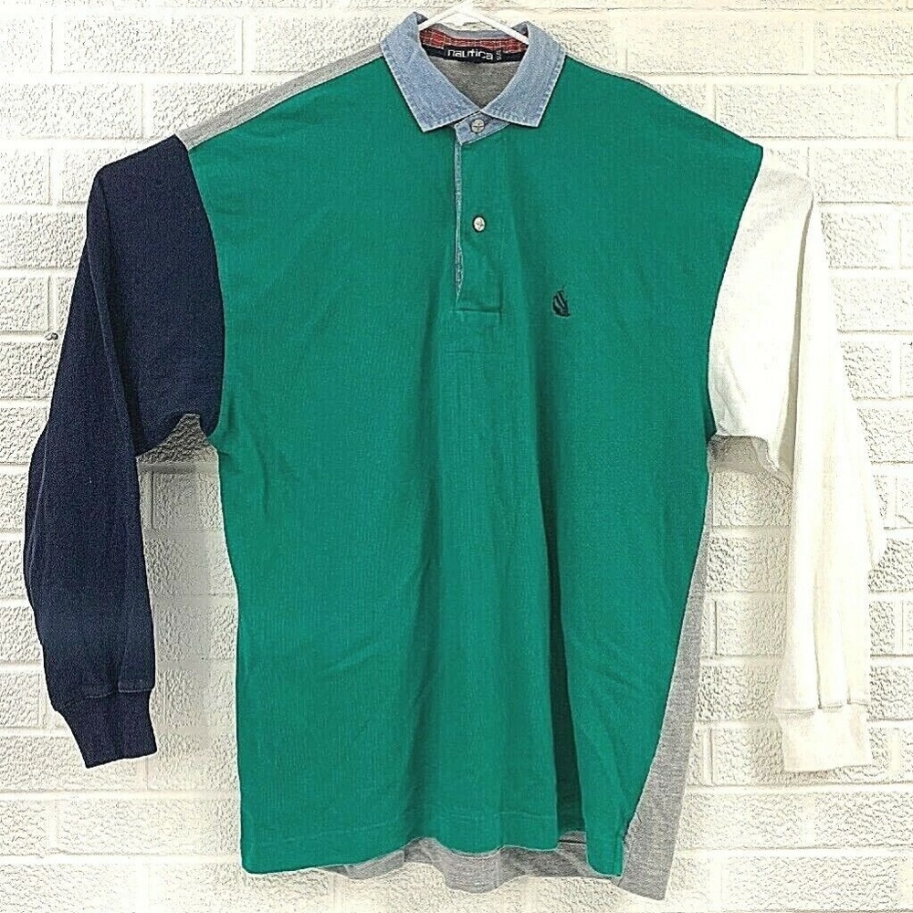 SOLD  VTG Nautica Sailing Polo Shirt Men's Size XL